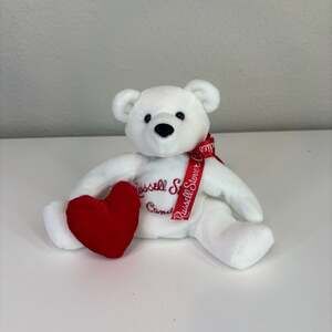 Russell Stover Candies Valentine's Day Promotional Plush Bear with Red Heart